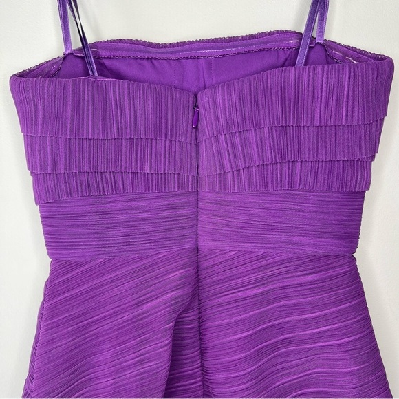 BCBGMaxAzria Jorie Violet Purple Short Mini Dress Layered Tulle Homecoming 4 - Picture 7 of 10